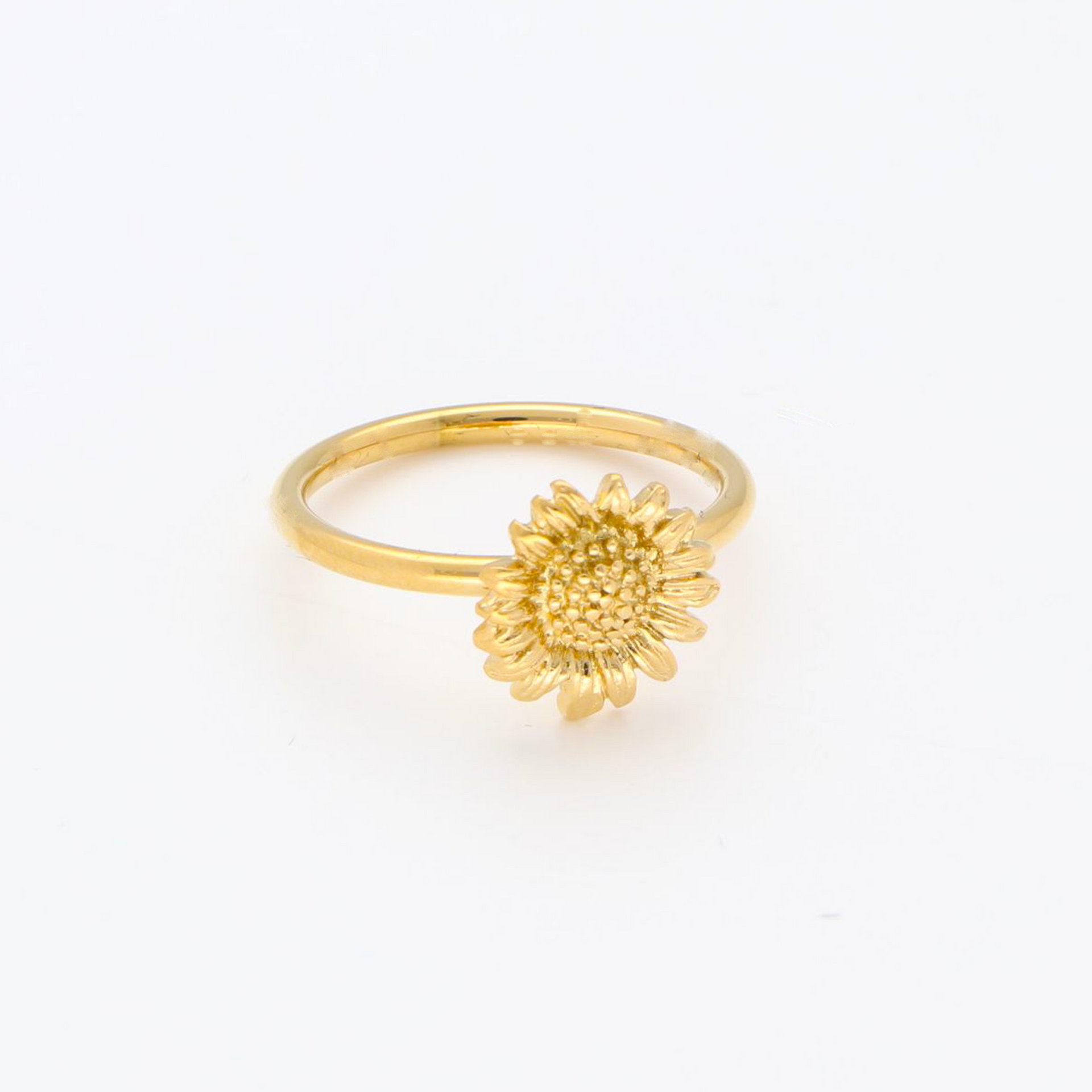 Gold sunflower ring discount